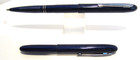 Lot Of 5 Blue Bullet Capped Ballpoint Pen W  Clip-great Pocket Pen