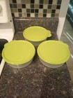Tupperware 3 Pc Round Container Set-new