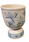 Meissen  antique Old  Sword Germany Porcelain Blue Onion Egg Cup Mint