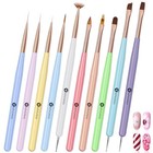  10pcs Nail Art Brushes  Clean Up Brush  Nail Gel Polish Painting Brush 
