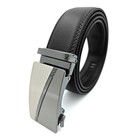 Men s Automatic Click Lock Buckle Waist Strap Dress Comfort Black Belt Casual