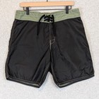 Birdwell Beach Britches Board Shorts Mens 33 Black Surf Trunks Usa Made