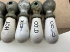 7pc Antique Porcelain Brass Lever Fixtures Hot   Cold Faucet Handles Salvage