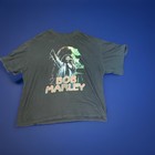 90s Vintage Bob Marley Double-sided Graphic Print Black T-shirt Mens 2xl