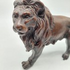 Wooden Carved Lion Statue Animal Sculpture Decor Repaired Read 