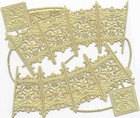 Dresden Die Cut Scrap Gold Foil Paper Set 2 Baskets Victorian Crafts