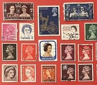 Lot Of 53 Used   Vintage Queen Elizabeth Postage Stamps   Various Countries