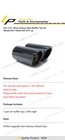 Pair 2 75in Black Exhaust Muffler Tips For Mazda Mx-5 Miata Nd 2015-2020