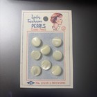 Size 18 Vintage Lady Fashion Pearls Ocean Pearl Buttons Original Box