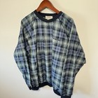 Vintage Golf Windbreaker Izod Plaid Blue Green Size L 90s Tiger Woods