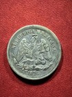 1874 3 Mo Mexico 25 Centavos Vf Real Overdate W  Luster Mexico City
