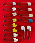 Vintage Lot Of 14 Assorted Infant Baby Diaper Safety Pins 50 s-60 s Ducks