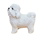 Animal Classics White Bichon Frise Resin Figurine Collectible  3 75 Lbs   7  H