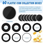60 Pcs Coin Capsules For Collectors  Silver Dollar Coin Holders With Adjustab   