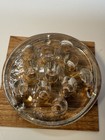 Vintage Clear Glass Flower Frog 11 Holes