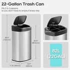 22 Gallon Kitchen Trash Can 82l Automatic Touchless Stainless Steel Garbage Can