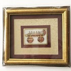 Meenakari Wall Art Gold Leaf Framed Musical String Instrument India 7x8