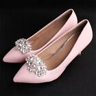 Crystal Flower Shoe Clips Bridal Footwear Decoration Wedding Fashion Accessories