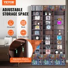 Vevor Media Storage Cabinet 12 Layers Adjustable Dvd Shelves 1080 Cds Espresso
