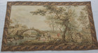 Vintage French Beautiful People At Bridge Scene Wall Hanging Tapestry 142x122 Cm