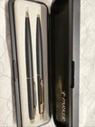 Parker Classic Black W gold Trim Ballpoint Pen   Pencil Set