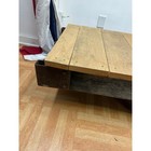 Vintage Industrial Cart Wood Base Coffee Table Nutting Truck Pallet Old Factory
