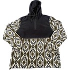 Rsq Aztec Fleece Hoodie Mens Xl 1 4 Zip Pullover Southwestern Gorpcore 25  Ptp