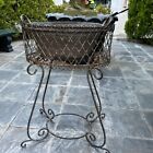 Pair Of Vintage Cast Iron Outdoor Planter Circa 1910