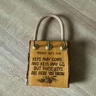 Vtg Yosemite National Park Wood bark Key Holder Charming Old Time Inscription