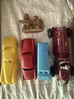 Vintage 1950s Japan Tin Friction Toy Car And Others 14 Very Used And Old - As Is