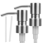 2 Pcs 304 Stainless Steel Soap Dispenser Pump  Standard 28 400 Thread Replace   