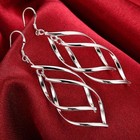 925 Sterling Silver Women s High Quality Long Dangle Earrings Hanging Drop Hoop 