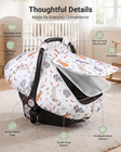 Car Seat Cover Baby Boys   Girls  3d Minky Dot Infant Carseat Canopy