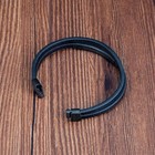 Black Leather Bracelet Double Layer Braided Strap Steel Insert Men 1 Pc