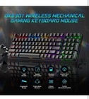 Wireless Rgb Gaming Keyboard And Mouse Set Mechanical Feel Rechargeable Backlit