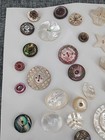 50  Vintage Antique Mother Of Pearl Buttons On Collector s Card