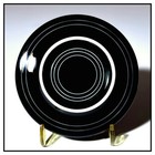 Fiesta   Post-86 Trivet W dancing Lady Logo  Black Glaze  Excellent Condition