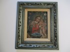 Antique 18th To 19th Century Religious Icon Madonna Portrait Retablo  Old Master