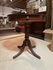 Antique Round Wooden Drum Top Table With Drawer  good Condition 