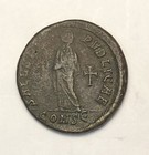 383-386 Ad  Ancient Roman Coin  Flaccilla On Obverse  Scarce Reverse
