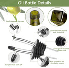 2 Pack Olive Oil And Vinegar Dispenser Bottle Set Glass Kitchen Restaurant Shop
