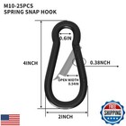 25pcs 4  Hevy Duty Carabiner Clips m10 Spring Snap Hooks Large Carabiners Gal
