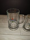 Vintage Collector s Heineken Beer Clear Glass Mug stein Set Of 3 Different Sizes