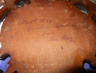 Antique Victorian Wooden Wall Pocket dated Dec  1  1875 no Damage 9 1 2 X 7 3 4