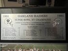 Oakland Raiders 1980 Super Bowl Xv Plaque Nfl Football Team Photo-vintage