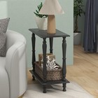 Narrow End Table - 2-tier European Style Vintage Side Table For Living Room     