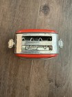 Vintage Childs Tin Toy Toaster Mechanical Kitchen Playset Red Metal Nice  