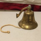 Vintage Antique Ship Bell Wall Mount Solid Brass Nautical 5 Inch Across