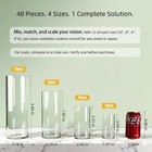 Sandraheer 48-pack Clear Glass Cylinder Vases 4 Sizes 4 6 8 10 In For Wedding