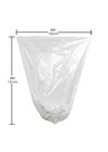 40-45 Gallon Clear Trash Can Liners - 40  X 48      High Density Garbage Bags -   